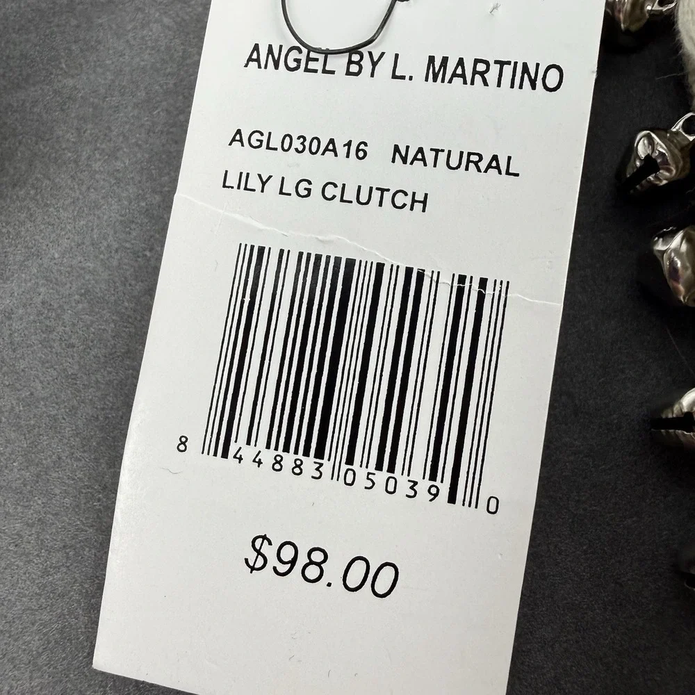 Angel By L. Martino Clutch Jeweled Crystal Sparkly Tassel Boho Moroccan Glam NEW
